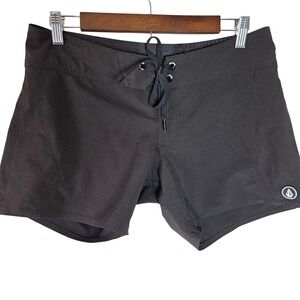 Volcom Board Shorts Lace Up Front Surf Swim Y2K Short Length Black